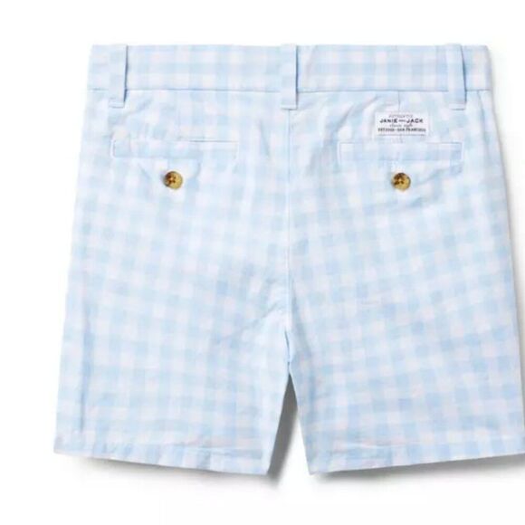Janie and Jack 100049001 Blue and White Gingham Poplin Short size 2T - Picture 2 of 3